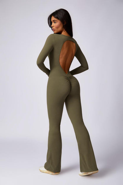 Karter Flared Brown Jumpsuit